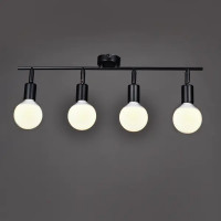 Люстра потолочная Реал КС30464 4 лампы 12 м² цвет черный