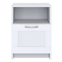 Тумба прикроватная 1 ящик Шведский стандарт Сириус 39.1x53.1x41.2 см КДСП цвет белый