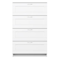 Комод Шведский стандарт Сириус 4 ящика 78.2x123.4x41.2 см ЛДСП цвет белый
