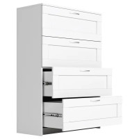 Комод Шведский стандарт Сириус 4 ящика 78.2x123.4x41.2 см ЛДСП цвет белый