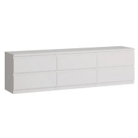 Тумба под телевизор Шведский стандарт Праксис 194.4x54.2x39.6 см КДСП цвет белый