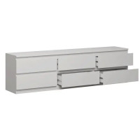 Тумба под телевизор Шведский стандарт Праксис 194.4x54.2x39.6 см КДСП цвет белый