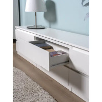 Тумба под телевизор Шведский стандарт Праксис 194.4x54.2x39.6 см КДСП цвет белый