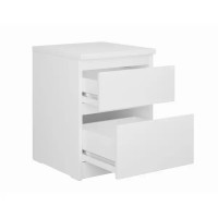 Тумба прикроватная 2 ящика Шведский стандарт Праксис 37.3x49.2x39.6 см КДСП цвет белый
