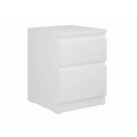 Тумба прикроватная 2 ящика Шведский стандарт Праксис 37.3x49.2x39.6 см КДСП цвет белый