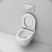 Комплект инсталляция с унитазом AM.PM Pulse Flashclean IS3LM0151.9P1702 безободковый с микролифтом клавиша цвет белый