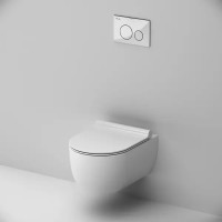 Комплект инсталляция с унитазом AM.PM Pulse Flashclean IS3LM0151.9P1702 безободковый с микролифтом клавиша цвет белый