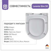 Сиденье для унитаза Berges Lavanta So с микролифтом цвет белый