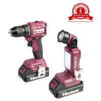 Дрель-шуруповерт аккумуляторная бесщеточная Neolaser NCDB-50-T, 20 В Li-ion 2x2.5 Ач фонарь в комплекте