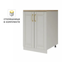 Кухонный шкаф напольный Лача 60x85x60 см МДФ цвет ванильный