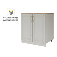 Кухонный шкаф напольный Лача 80x85x60 см МДФ цвет ванильный