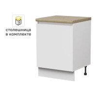 Кухонный шкаф напольный Миус 60x85x60 см ЛДСП цвет белый