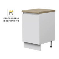 Кухонный шкаф напольный Миус 50x85x60 см ЛДСП цвет белый