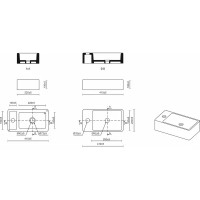 Мини-раковина Slim Mini W41 накладная на столешницу 41x22 см