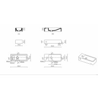 Мини-раковина Slim Mini P38 накладная на столешницу 38x14.5 см