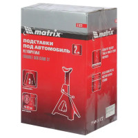 Подставка под авто Matrix 51623, грузоподъёмность 3 тонны, высота подъёма 295-425 мм, 2 шт.