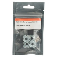 Гайка забивная М6 мм сталь цвет серебро 4 шт.