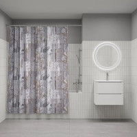 Штора для ванной Iddis Concrete LM06P18i11 200x180 см полиэстер цвет серый