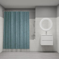 Штора для ванной Iddis Terra LM09P18i11 200x180 см полиэстер цвет зеленый