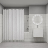 Штора для ванной Iddis Rich White LM10P18i11 200x180 см полиэстер цвет белый