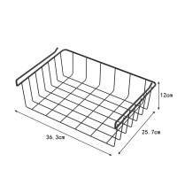 Корзина для шкафа 36x12x25.7 см цвет черный