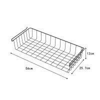 Корзина для шкафа 56x12x25.7 см цвет черный