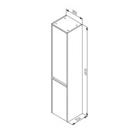 Пенал для ванной AM.PM Flash M9HCUR0306GM напольный 167x35 см цвет серый