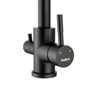 Смеситель для кухни Haiba HB HB76819-7 поворотный излив 24.9 см цвет черный