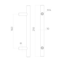 Ручка-скоба Ajax MB-H-005 160 мм цвет черный