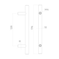 Ручка-скоба Ajax MB-H-005 128 мм цвет черный