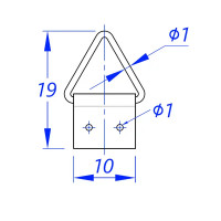 Крепеж для багета треугольный 10x19 мм
