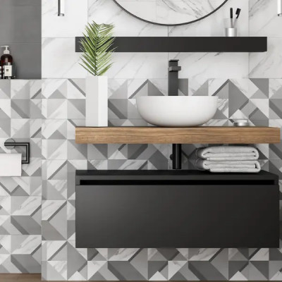 Плитка настенная Kreaforta Mersey Tetris 20x40 мм 1.2 м² матовый цвет серый