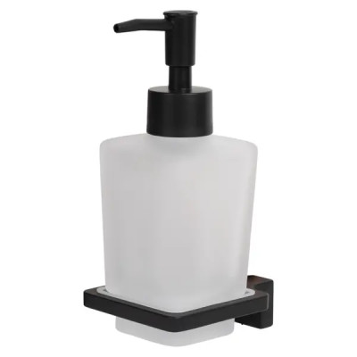 Дозатор для жидкого мыла Swensa Lucid SWR-5400-04-BLK, подвесной, цвет прозрачный/черный
