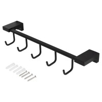 Вешалка Swensa Lucid SWR-5400-11-BLK, металл, 5 крючков, цвет черный