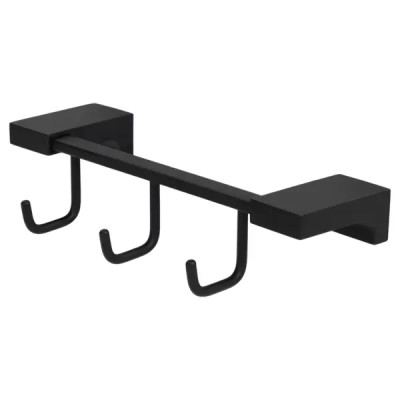 Вешалка Swensa Lucid SWR-5400-10-BLK, металл, 3 крючка, цвет черный