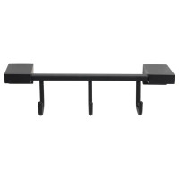 Вешалка Swensa Lucid SWR-5400-10-BLK, металл, 3 крючка, цвет черный