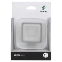 Мыльница Swensa Lucid SWR-5400-02-GRY, подвесная, стекло/металл, цвет графит