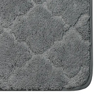 Коврик для ванной Bath Plus Лана 70x120 см цвет графитовый