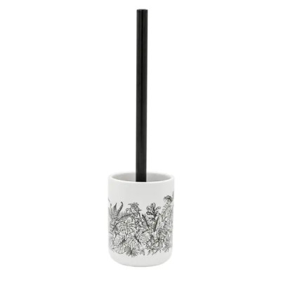Ёршик для унитаза Bath Plus Tropico W-CE2627AA-TOH керамика цвет белый с черным рисунком