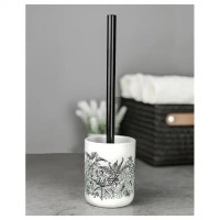 Ёршик для унитаза Bath Plus Tropico W-CE2627AA-TOH керамика цвет белый с черным рисунком