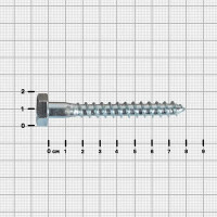 Болты сантехнические Глухарь оцинкованные 10x80 мм