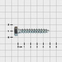 Болты сантехнические Глухарь оцинкованные 8x50 мм