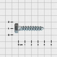 Болты сантехнические Глухарь оцинкованные 8x40 мм