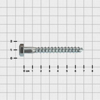 Болты сантехнические Глухарь оцинкованные 8x70 мм