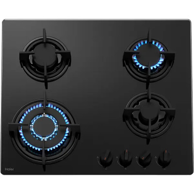 Газовая варочная панель Haier HHX-G64CWB1 58 см 4 конфорки цвет черный