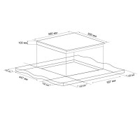 Газовая варочная панель Haier HHX-G64CWB1 58 см 4 конфорки цвет черный