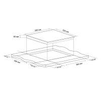 Индукционная варочная панель Haier HHY-Y64SVB 59 см 4 конфорки цвет черный
