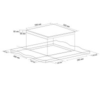 Индукционная варочная панель Haier HHY-Y64PVB 59 см 4 конфорки цвет черный