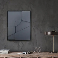 Декоративное панно Геометрия полистирол черный 40x50 см