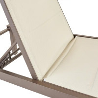 Шезлонг Aquila 200x65x102 см алюминий/текстилен коричневый